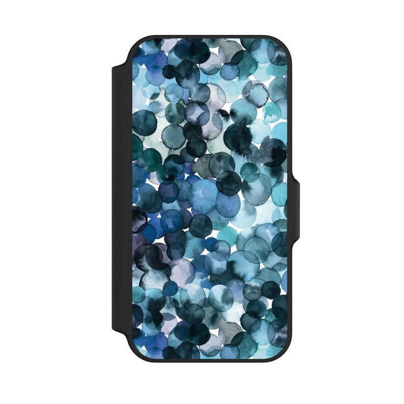 iPhone 13 Mini NIVOflip Watercolor Dots Blue Pattern