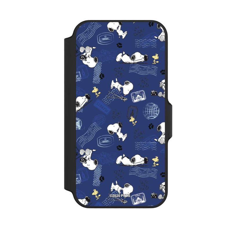 iPhone 13 Mini NIVOflip Peanuts Travel Stamps Pattern Blue