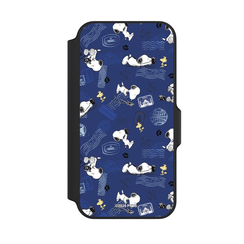 iPhone 13 Mini NIVOflip Peanuts Travel Stamps Pattern Blue
