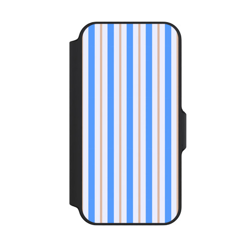 Apple iPhone 13 Mini NIVOflip Streifen Blau Beige