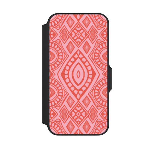 Apple iPhone 13 Mini NIVOflip Boho Geometric Intricate Tribal Design in Shades of Pink