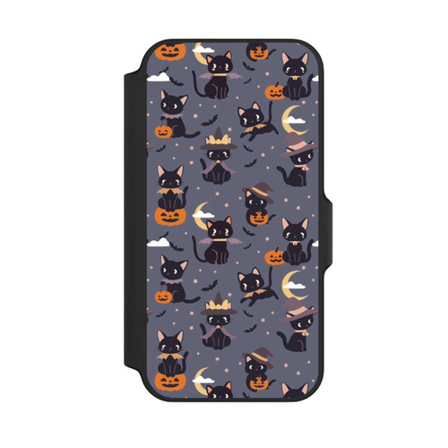 Apple iPhone 13 Mini NIVOflip Cute Halloween Witch Cats and Pumpkins