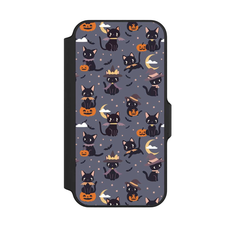 iPhone 13 Mini NIVOflip Cute Halloween Witch Cats and Pumpkins