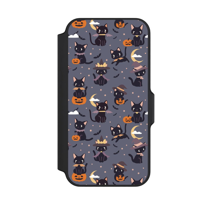 iPhone 13 Mini NIVOflip Cute Halloween Witch Cats and Pumpkins