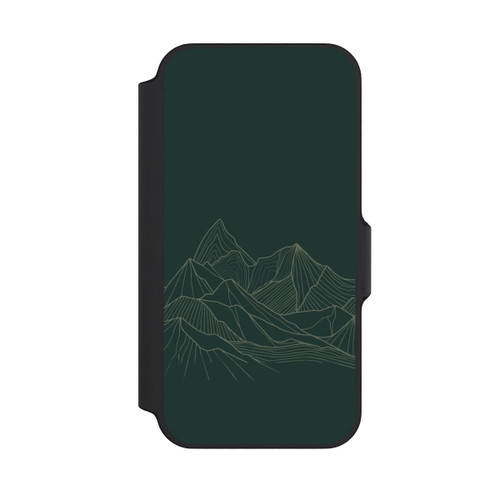 Apple iPhone 13 Mini NIVOflip Berg Line Art Grün