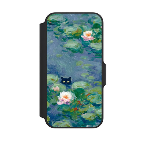Apple iPhone 13 Mini NIVOflip Katze im Teich Monet Gemälde Impressionismus