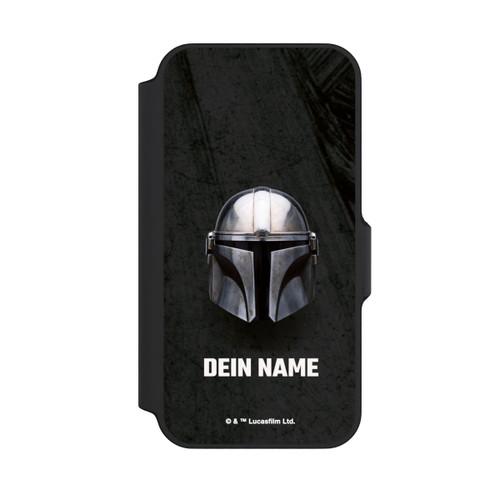 Apple iPhone 13 Mini NIVOflip Star Wars Mandalorian Black Helmet Personalisierbar