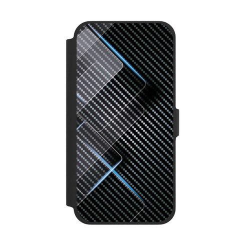 Apple iPhone 13 Pro Max NIVOflip Blaue Linien auf Karbon