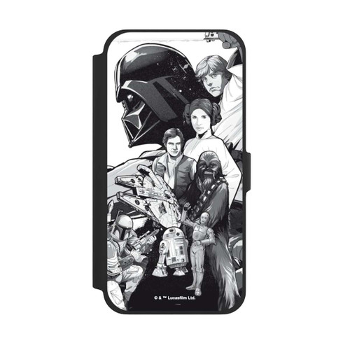 Apple iPhone 13 Pro Max NIVOflip StarWars Charaktere - Schwarz-Weiß