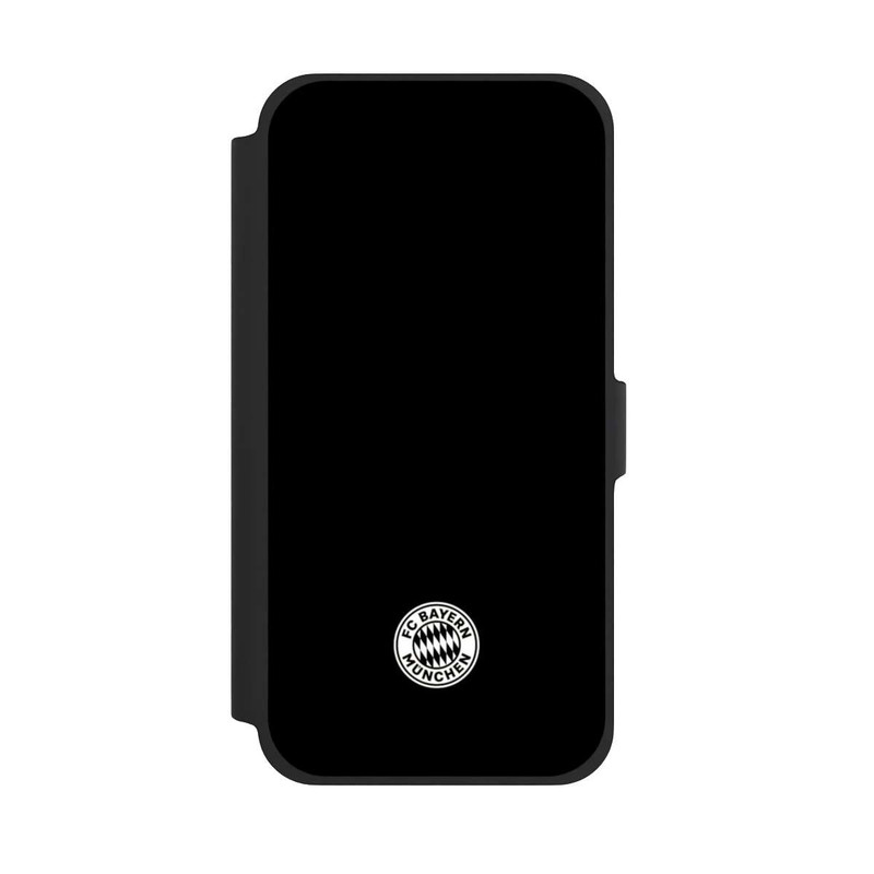 iPhone 13 Pro Max NIVOflip Klassisches FCB Logo Klein - Weiß auf Schwarz