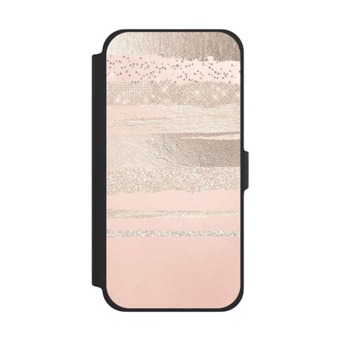 Apple iPhone 13 Pro Max NIVOflip Glitzerschichten (Rosé/Silver) Glitterlook