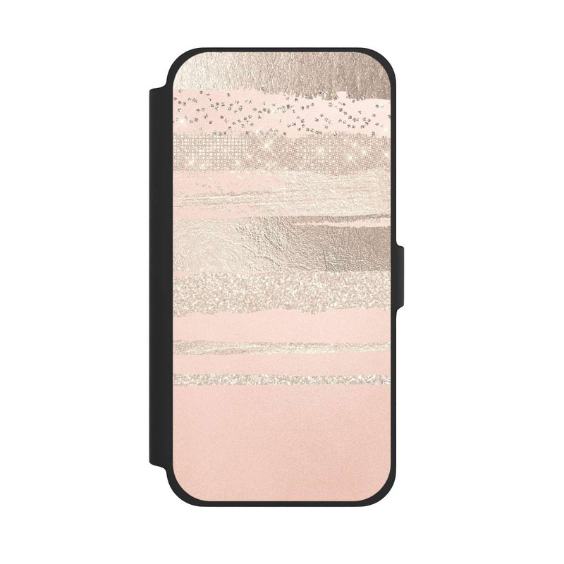 iPhone 13 Pro Max NIVOflip Glitzerschichten (Rosé/Silver) Glitterlook