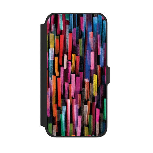 Apple iPhone 13 Pro Max NIVOflip Bunte Pinselstriche schwarz