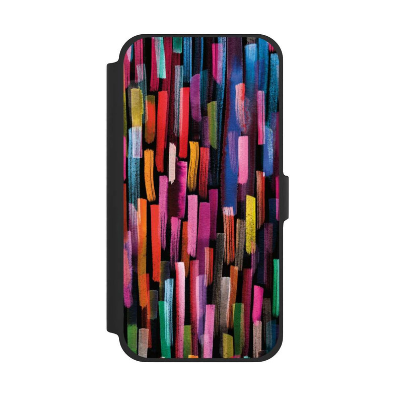 iPhone 13 Pro Max NIVOflip Bunte Pinselstriche schwarz