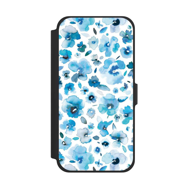 iPhone 13 Pro Max NIVOflip Blaue tropische Blumen