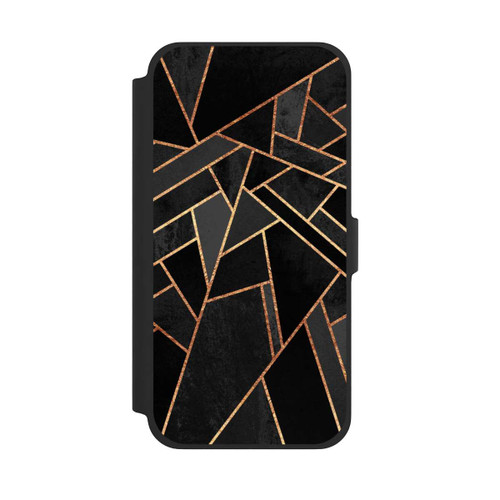 Apple iPhone 13 Pro Max NIVOflip Schwarze Nacht Gold Druck