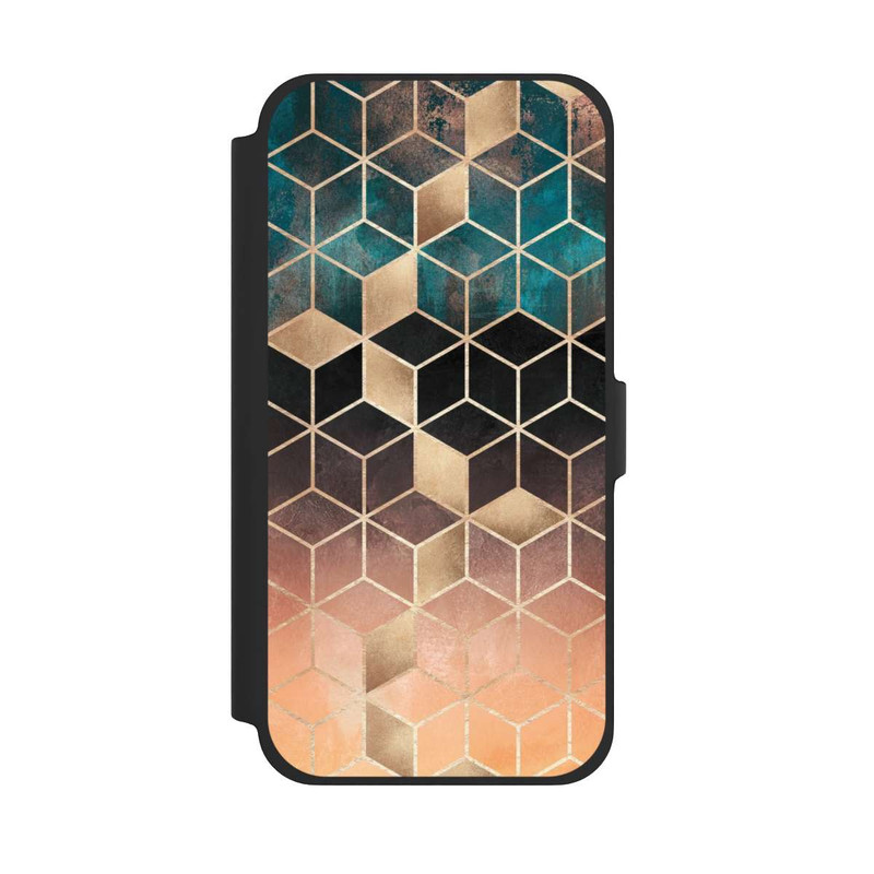 iPhone 13 Pro Max NIVOflip Ombre Traum Würfel Gold Druck