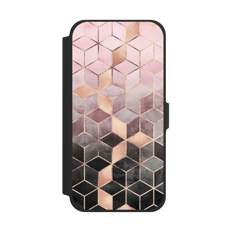 iPhone 13 Pro Max NIVOflip Pink-grauer Farbverlauf Würfel Druck
