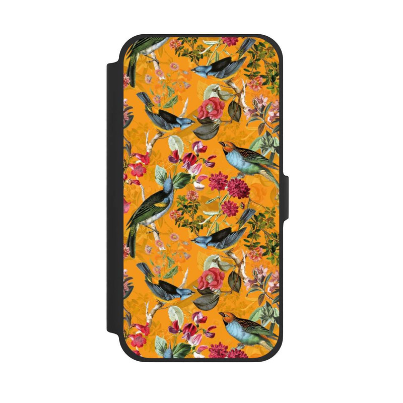 iPhone 13 Pro Max NIVOflip Tapete mit Vögeln und Blumen