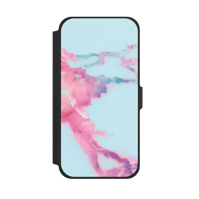 iPhone 13 Pro Max NIVOflip Hellblauer schillernder Adermarmor