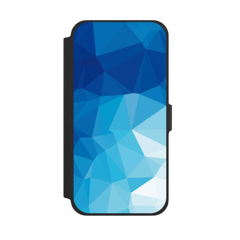 iPhone 13 Pro Max NIVOflip Mosaïque Polygonale Bleue