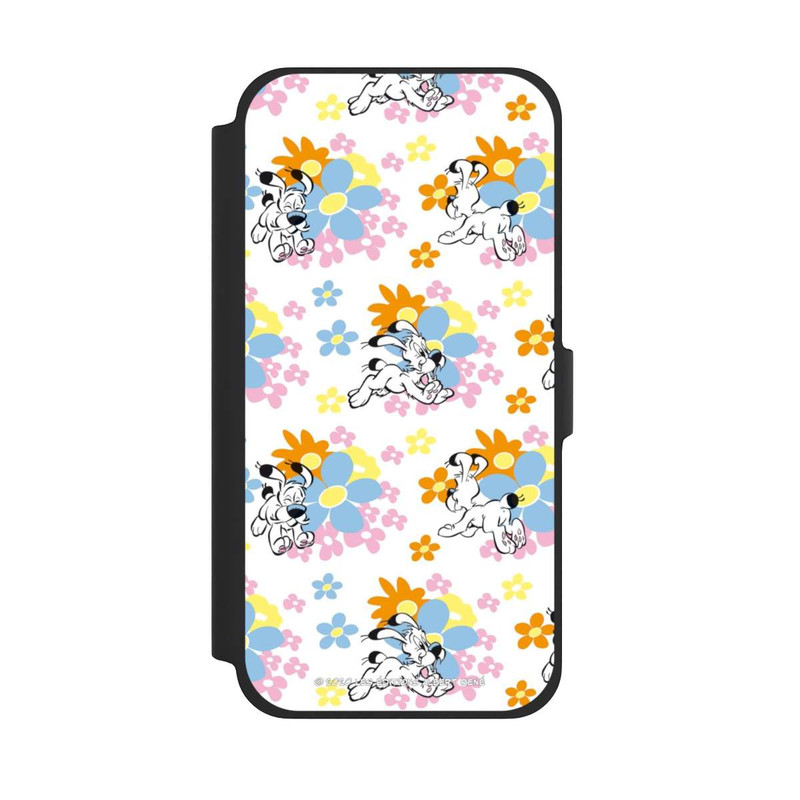 iPhone 13 Pro Max NIVOflip Idéfix sur fleurs colorées