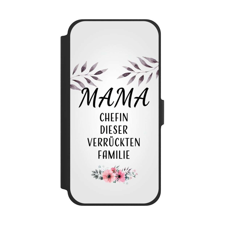 iPhone 13 Pro Max NIVOflip Mama Chefin dieser Verrückten Familie Weiß