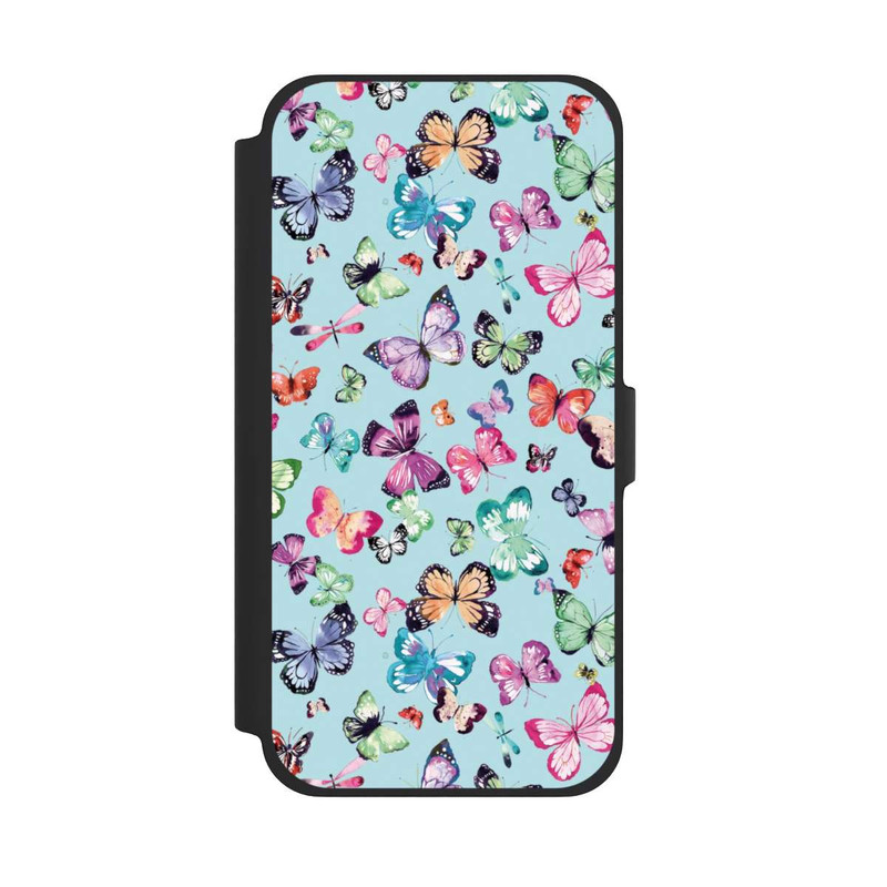 iPhone 13 Pro Max NIVOflip Schmetterlinge rosa orange blau