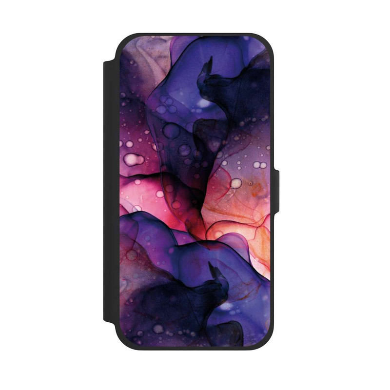 iPhone 13 Pro Max NIVOflip Flüssige Kunst Lila-Pink