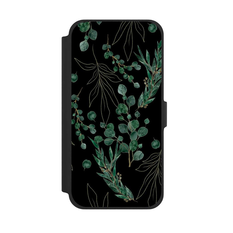 iPhone 13 Pro Max NIVOflip Eukalyptusblätter schwarz
