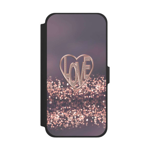 Apple iPhone 13 Pro Max NIVOflip LOVE Glitzerrosa