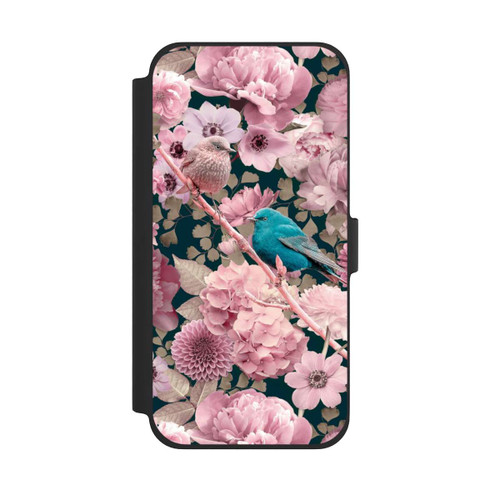 Apple iPhone 13 Pro Max NIVOflip Sparrows in Pink Flower Pattern