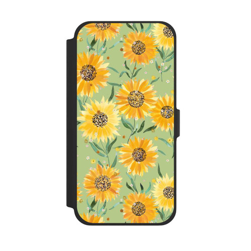 Apple iPhone 13 Pro Max NIVOflip Sonnenblumen grün