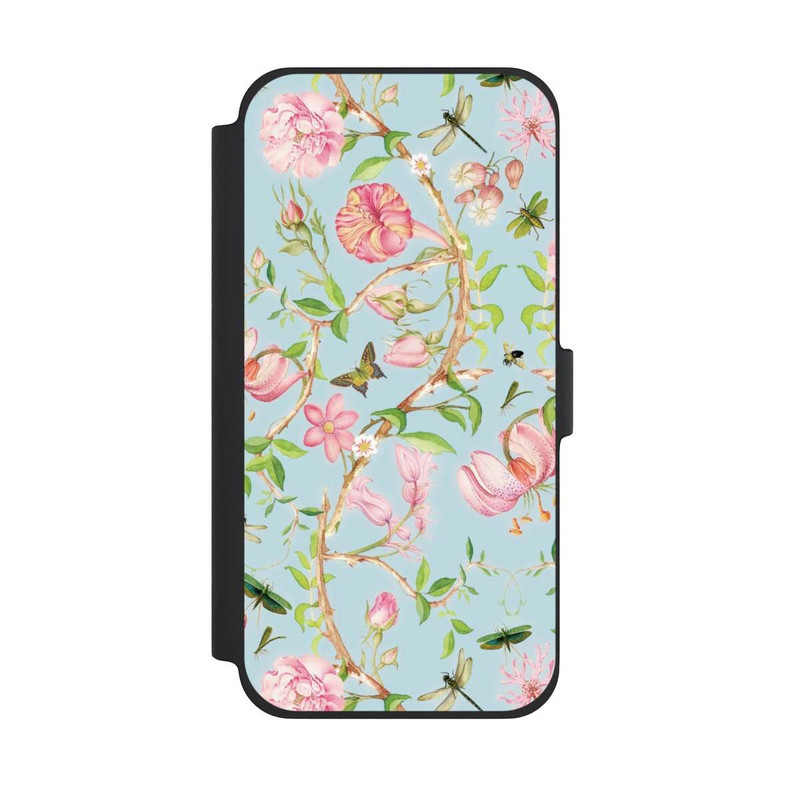 iPhone 13 Pro Max NIVOflip Vintage botanische Blumen in blau