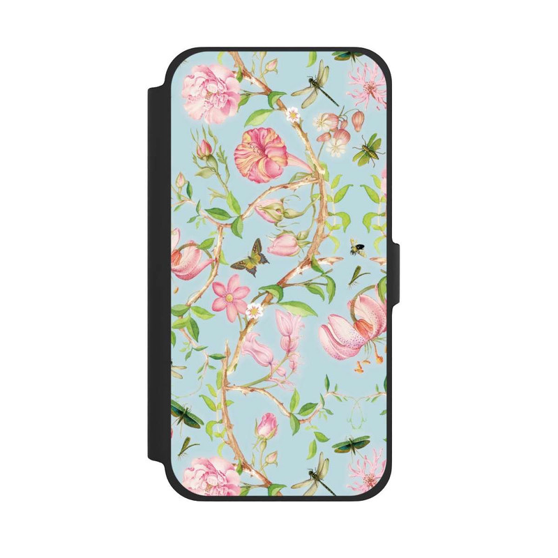 iPhone 13 Pro Max NIVOflip Vintage botanische Blumen in blau