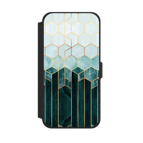 Apple iPhone 13 Pro Max NIVOflip Blaugrüne Sechsecke