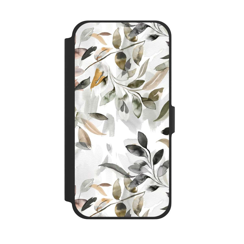 iPhone 13 Pro Max NIVOflip Aquarellblätter neutral