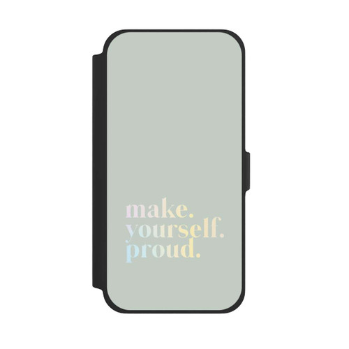 Apple iPhone 13 Pro Max NIVOflip Make Yourself Proud Citation - Menthe et dégradé
