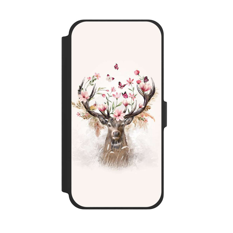 iPhone 13 Pro Max NIVOflip Hirsch Blumen Geweih