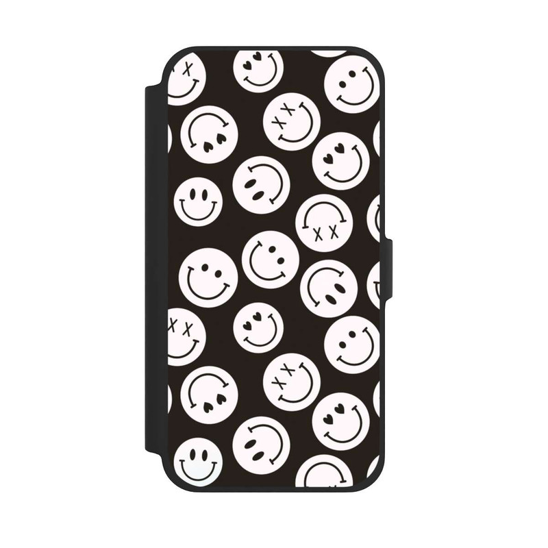 iPhone 13 Pro Max NIVOflip Smiles Emotes Pattern Black And White