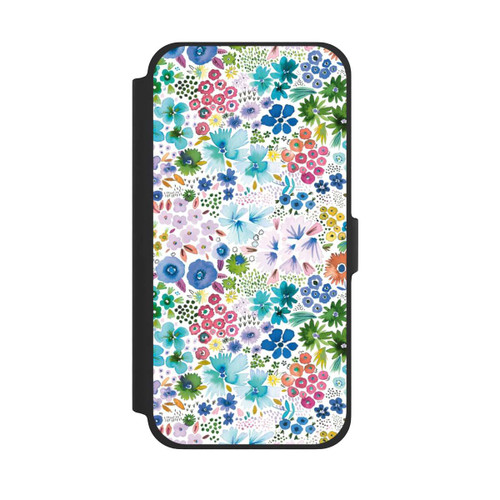 Apple iPhone 13 Pro Max NIVOflip Kunstvolle kleine Frühlingsblumen blau