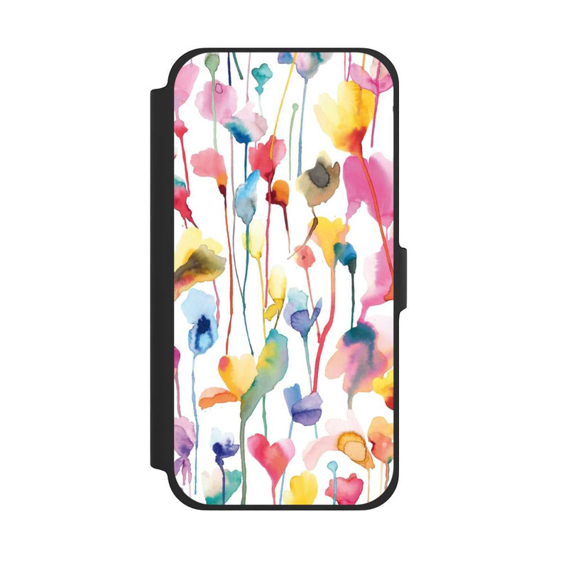 iPhone 13 Pro Max NIVOflip Aquarell Wildblumen bunt