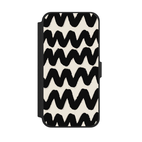 Apple iPhone 13 Pro Max NIVOflip Vagues Noires Pattern