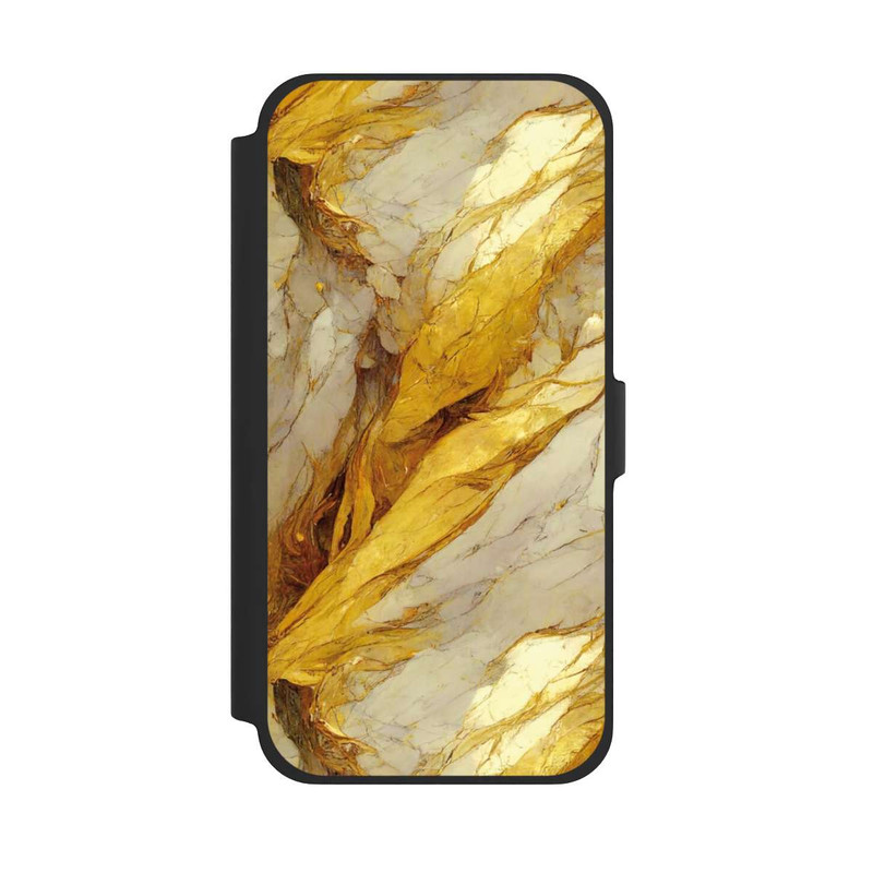 iPhone 13 Pro Max NIVOflip Weiße Marmor-Golddruckschichten