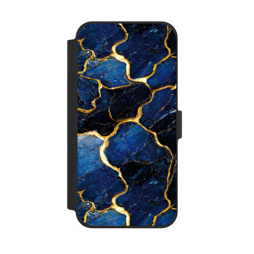 Apple iPhone 13 Pro Max NIVOflip Blue Marble Gold Print Layers