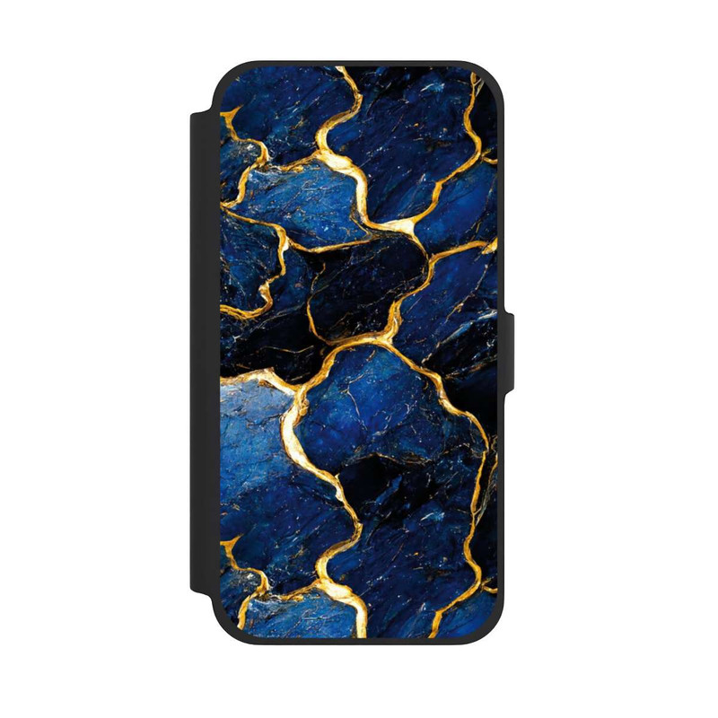 iPhone 13 Pro Max NIVOflip Blue Marble Gold Print Layers