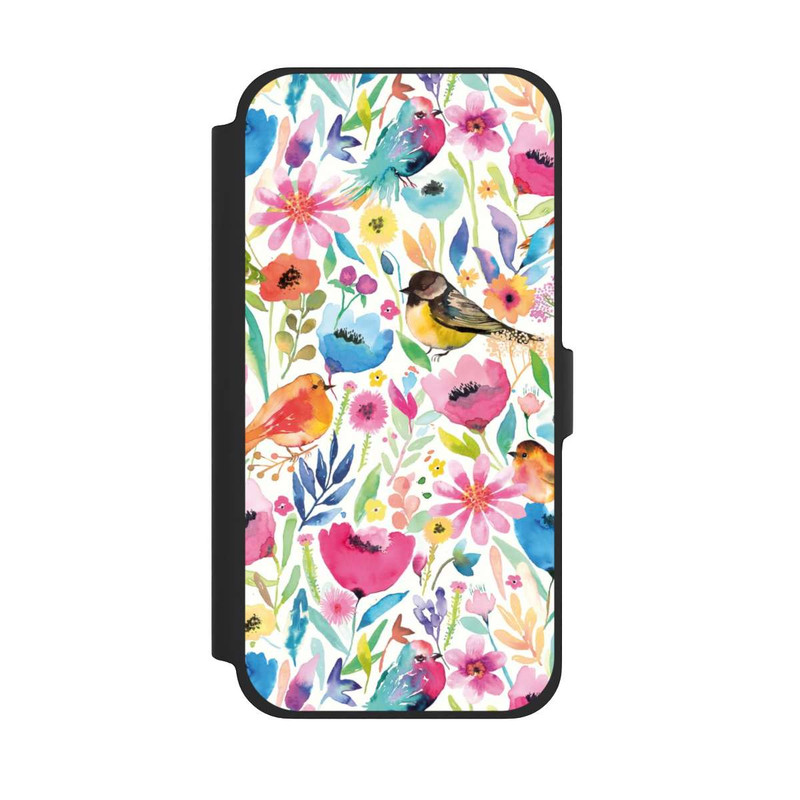 iPhone 13 Pro Max NIVOflip Wunderliche Vögel und Blumen