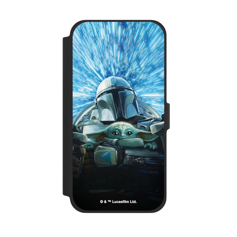 iPhone 13 Pro Max NIVOflip Grogu und Mando fliegen blau