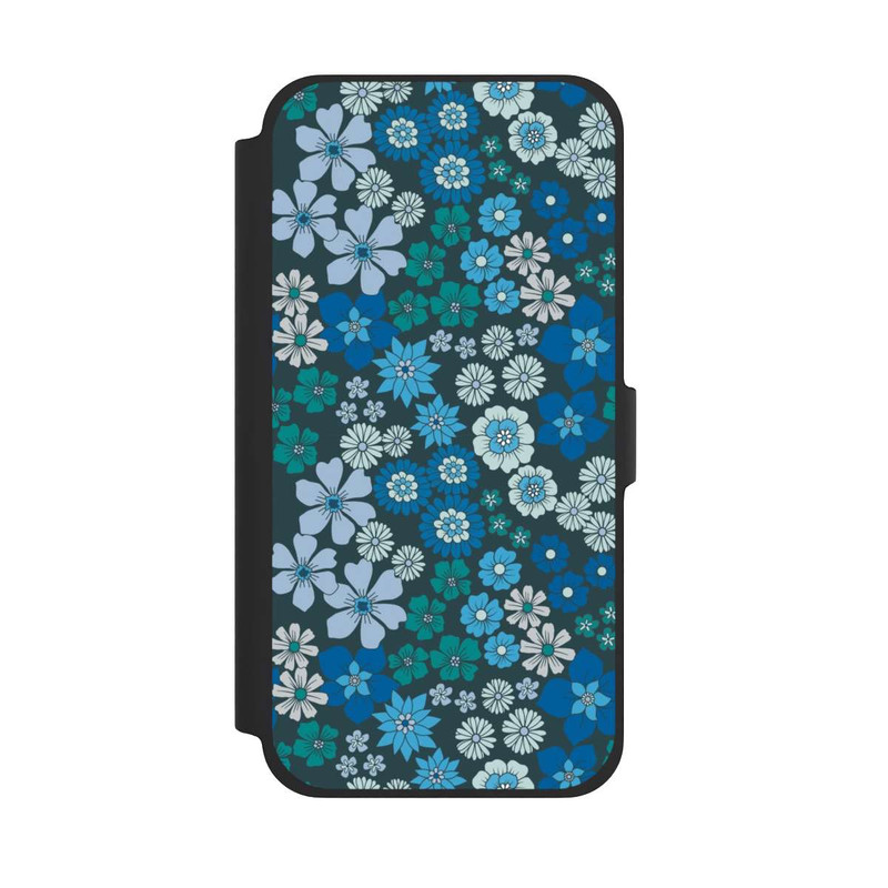 iPhone 13 Pro Max NIVOflip Blaue Blumen DeinDesign
