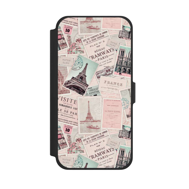 iPhone 13 Pro Max NIVOflip Vintage Paris Postcards Pattern